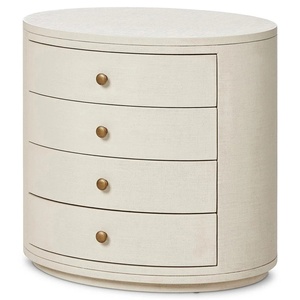 Almira Modern Nightstand Made Of Mahogany Wood High Quality With <b>White</b> Color For Indoor Use - Product Image 2