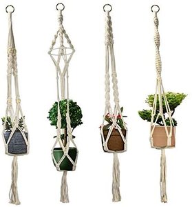 Colgador de Macramé para Plantas Hecho a Mano con Cuerda de Algodón para Interiores y Exteriores |   Soporte Colgante para Macetas Estilo Boho |   Fabricante OEM al por Mayor - Product Image 4