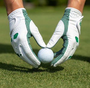 Gant de golf en cuir Cabretta vert, performance professionnelle, main gauche, unisexe, anti-UV, fentes pour les doigts, ski, haute qualité - Product Image 4