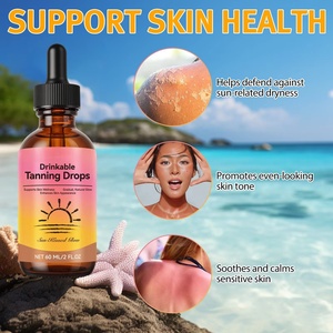 Private Label Tanning Drops <strong>Liquid</strong> Sunless Tan Skin Glow Supplement DHA Vitamin E Even Skin Tone Bronzing Beauty Drops - Product Image 3
