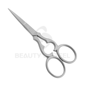 Professional Straight Cuticle Scissors with Decorative Heart-Shank Design and <b>Sandblasted</b> Matte Finish - Product Image 3