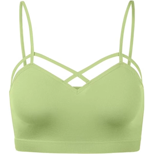 Sujetador deportivo transpirable para mujer con espalda cruzada, acolchado, para yoga, gimnasio, fitness, entrenamiento, top de ropa deportiva, venta al por mayor, sujetador de tiras para correr y entrenar en el gimnasio - Product Image 2