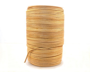 Natural 3mm Round Leather <b>Cord</b> in Various Colors Various Sizes Stock Large Leather Rope for Craft Projects 1/2/3/4/5/6/7/8mm - Product Image 2