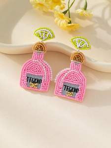 Pendientes de cuentas personalizados, pendientes de cuentas múltiples para mujer, joyería festiva para fiestas al mejor precio, pendientes de cuentas - Product Image 6