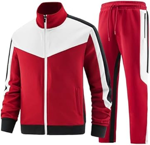 <b>Mens</b> Trendy Tracksuit Set Cotton Fleece Hoodie And <b>Joggers</b> Full <b>Zip</b> Custom Casual Sportswear - Product Image 2