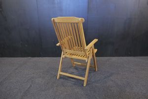 Outdoor Recliner <b>Folding</b> <b>Chair</b> Solid Teak Wood Well Sanded Finish for Outdoor <b>Dining</b> Use - Product Image 3