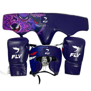 Kit de boxe personnalisé OEM, gants en cuir de vachette véritable, protections pour la tête et la zone inguinale, haute durabilité, léger, séchage rapide - Product Image 3