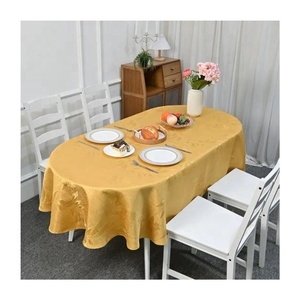 Mantel bordado azul gris de alta calidad, impermeable, antiretráctil, suave, resistente a las arrugas, elegante decoración tejida - Product Image 5