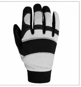 Gants de mécanicien flexibles et durables, antidérapants, résistants à la chaleur, respirants, avec poignets renforcés en nylon/cuir pour les tâches d'atelier - Product Image 5