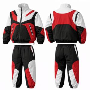 Custom Logo Jogging Suit <b>Wind</b> <b>Breaker</b> Tracksuit Set Zip up Men Heavy Weight Oversized Nylon Windbreaker Tracksuit for Men's - Product Image 1