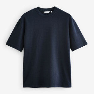 T-shirt à manches courtes vert uni pour homme, col rond, coupe classique, en jersey de coton décontracté - Product Image 4