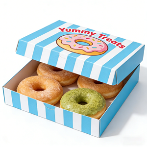 Cajas de Embalaje de Papel Ecológicas para Alimentos con Logotipo Personalizado al por Mayor, para Pasteles, Galletas, Pan, Repostería, Donuts, Macarons, Plegables, Proveedor - Product Image 1