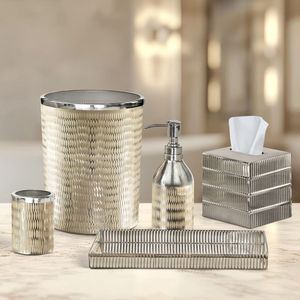 Modern Metal <b>Bathroom</b> <b>Accessory</b> <b>Set</b> Five Piece Rectangle Easy To Clean For <b>Bathroom</b> - Product Image 1