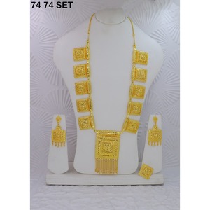Collares largos estilo Dubái, conjunto de joyería árabe para mujer, conjunto de collares árabes para mujer, conjunto de collares de Oriente Medio - Product Image 2