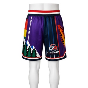 กางเกงขาสั้นชาย ORVO SPORTS ผ้าคอตตอน/โพลีเอสเตอร์ พิมพ์ลายด้วยเทคนิค Heat-Transfer แห้งเร็ว เอวกลาง มีเชือกผูก เหมาะสำหรับใส่เล่นน้ำหรือชายหาด - Product Image 6