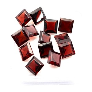 Natural Red <b>Garnet</b> Square Cut 10MM Faceted Loose Gemstone <b>Garnet</b> Stone For Jewelry Making Wholesale Price Bulk Princess Cut - Product Image 5