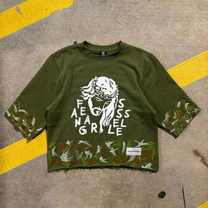Camiseta Corta Oversize de Nuevo Diseño con Estampado Serigrafiado, Lavado Mineral, 100% Algodón de Alto Gramaje - Product Image 3