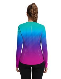 High Quality Women's <b>Teenagers</b> Fishing Shirt Solid Long Sleeve UPF 50 Quick Dry Breathable Polyester Pullover <b>Top</b> - Product Image 2