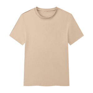 Camiseta de Cuello Redondo Azul Marino para Hombre, Manga Corta, Corte Regular, Informal, Color Sólido, Tejido de Punto Jersey de Algodón - Product Image 5