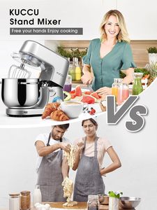 เครื่องผสมอาหารแบบตั้งโต๊ะขนาด 9.5QT พร้อมหูจับคู่ วัสดุโพลีเอสเตอร์กันน้ำ ฟังก์ชั่นปั่นแบบพัลส์ 6 ระดับ และดีไซน์หัวเครื่องปรับเอียงได้ - Product Image 5