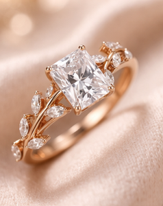 Nuevo Diseño, Anillo de Oro Amarillo de 18K, 14K, 10K, con Diamante Cultivado en Laboratorio, Corte Radiante, Certificado por IGI, 3-6g, Regalo de Boda para Mujer - Product Image 4
