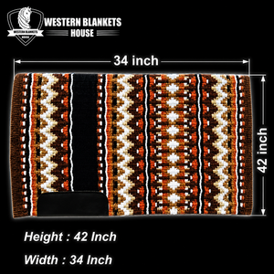 Manta Western Clásica para Caballo, 42x34 Pulgadas, Forro de Lana, Cómoda para Montar, de la Mejor Calidad - Product Image 4