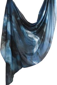 <b>Chiffon</b> Islamic Hijab <b>Scarf</b> With Tie Dye Pattern Breathable Spring Summer Wear For Adults - Product Image 2