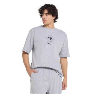 Men's Striped Cotton Knitted T-<b>Shirt</b> And Shorts Set Casual Summer Wear Breathable White - Product Image 6