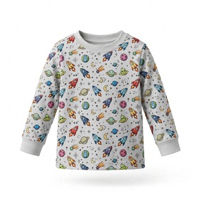 T-shirts pour garçons et bébés à manches longues imprimés numériquement, dernier design, personnalisables, élégants et décontractés, col rond - Product Image 3
