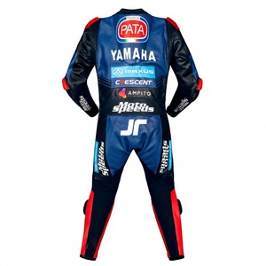 Traje de Motociclismo Jonathan Rea WSBK Ramaha 1 Pieza, Traje de Piel de Vacuno/Canguro para Carreras/Pista, Nivel CE 2 - Product Image 2