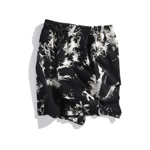 Shorts d'été pour hommes OEM, personnalisés avec logo, poche latérale, motif tie-dye, poche arrière, 100% coton, vêtements masculins personnalisés. - Product Image 5