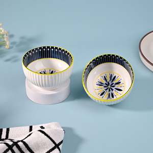 Handpainted Premium Ceramic Bowls <b>Set</b> of 2 Eco-Friendly <b>Microwave</b> Oven Safe Customized Design Style for Children for Home Use - Product Image 5