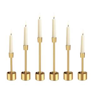 Gold Taper <b>Candle</b> <b>Holders</b> with <b>Hurricane</b> Fluted <b>Glass</b> Tube Chimney Candlestick Stand Set Wedding Table Decor - Product Image 4