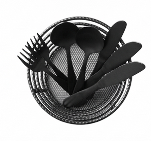 Organizador de Cubiertos en Espiral de Metal Negro, Soporte Vertical para Utensilios de Cocina, Cesta de Almacenamiento para Cubiertos - Product Image 2