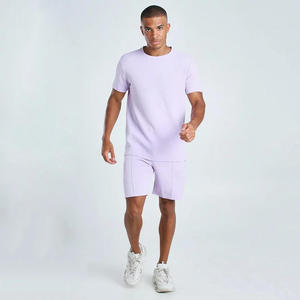 QUANTA INTERNATIONAL Herren Hellgelbes Rundhals-T-Shirt und Shorts Set Streetwear Digital Bedrucktes Lässiges Sommer-Outfit 100% - Product Image 6