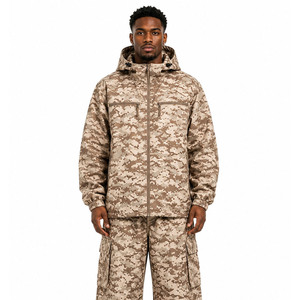 Outdoor Waterproof Camouflage <b>jacket</b> for men <b>Camo</b> Hunting Shooting <b>Jacket</b> and Hoodies Set Suitable for Hiking Outdoor Camping - Product Image 4