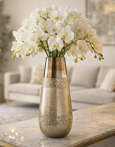 Wholesale Tall <b>Decorative</b> <b>Vase</b>, Metallic Flower Pot, Modern Home Decor Centerpiece - Product Image 6