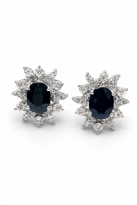 Pendientes de rubí y diamante en plata de ley 92.5 KLST-30930 - Product Image 4
