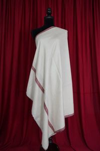 Men's <b>Wool</b> <b>Wrap</b> Solid Cream Lightweight Traditional Shawl for Daily Wear All Seasons - Product Image 2