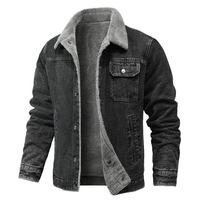 Veste en jean pour homme doublée en sherpa, manteau en jean chaud en polaire, veste de camionneur d'hiver, vêtement d'extérieur décontracté en coton, personnalisable OEM