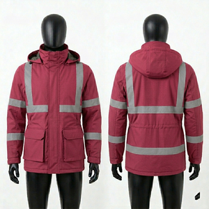 Chaqueta de Seguridad para Hombre, 330 GSM, Tejido Softshell Resistente, Panel Naranja y Negro, con Capucha, Reflectante, Logotipo Personalizado - Product Image 4