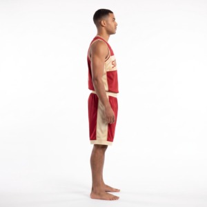 Ensemble de maillots de basket rétro personnalisés OEM pour hommes, en maille 190 GSM, style vintage universitaire, kit Hoops, vente en gros - Product Image 2