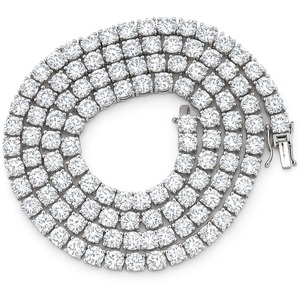 Collar de tenis de circonita cúbica CZ de lujo para mujer, gargantilla de lujo con circonitas cúbicas, chapado en oro blanco - Product Image 2