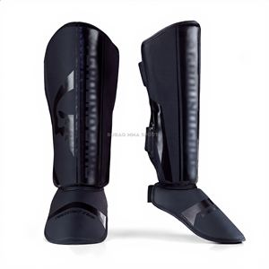 BURAQ MMA SPORTS - Espinilleras y Protectores de Muay Thai con Cuero PU para MMA y Boxeo, Protección Básica - Product Image 1