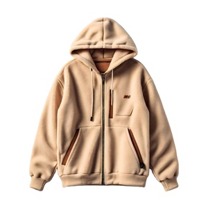 Sweat à capuche unisexe à motif solide, coupe-vent et confortable, en polyester et coton, 350 GSM - Product Image 1