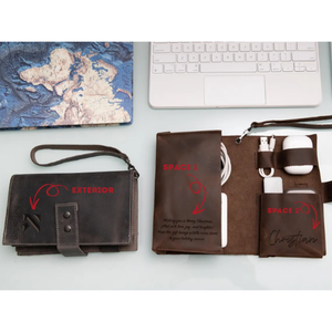 Organisateur de câbles, accessoires technologiques, porte-câbles, sac en cuir véritable, accessoires de voyage personnalisés, faits à la main, taille personnalisable - Product Image 5