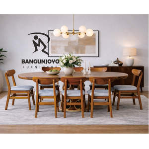 Sillas de Comedor Modernas para Jardín, Muebles de Madera Maciza de Teca para Exteriores, para Cocina, Hoteles, Villas - Product Image 3