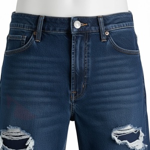 Best Quality Hot <b>Sale</b> Men's Fashion Solid Breathable Denim Shorts Casual High Street Style - Product Image 4