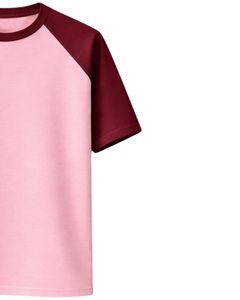 T-shirt à manches raglan rose bordeaux pour homme, décontracté, été, col rond, respirant, mélange de coton, doux, confortable, léger, à porter au quotidien - Product Image 4