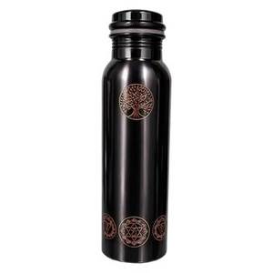 Botella de Agua Artesanal de Cobre de Grado de Exportación, Elegante Frasco Hexagonal de Cobre Puro con Relieve - Product Image 2